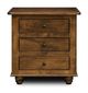 Gascho Furniture Dawson Walnut 3 Drawer Nightstand-1