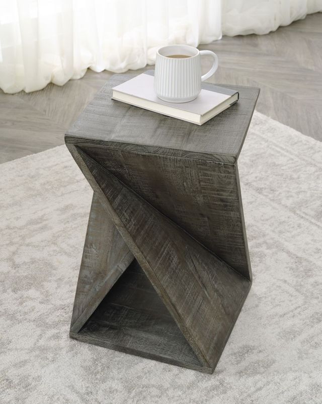 Signature Design by Ashley® Zalemont Distressed Gray Accent Table-4