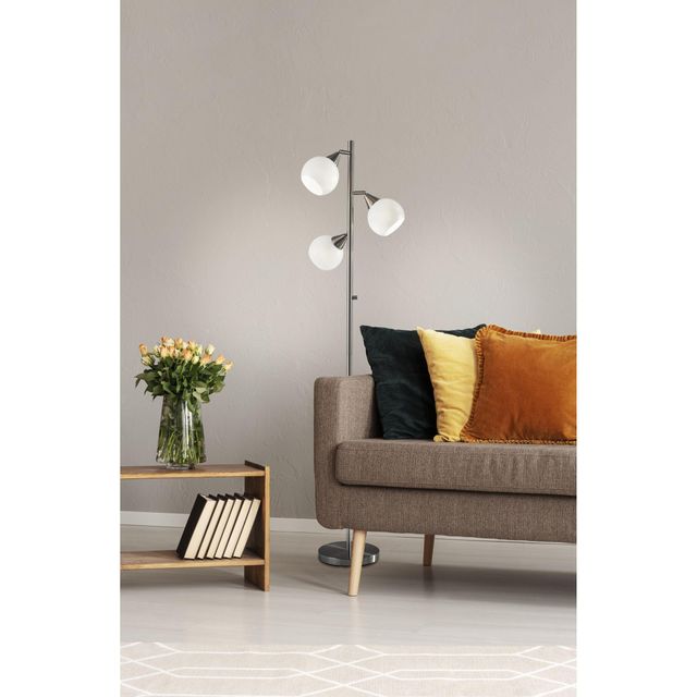 Adesso® Phillip Brushed Steel Tree Lamp-2