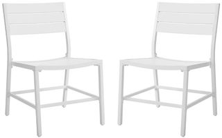 Linon Alora 2-Piece White Aluminum Outdoor Dining Set