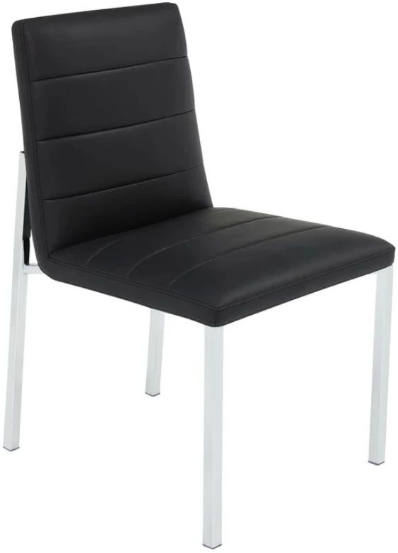 Modus Furniture Amalfi Chrome/Soot Upholstered Dining Side Chair-0