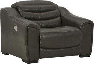 Signature Design by Ashley® Center Line Dark Gray Power Recliner and Adjustable Headrest