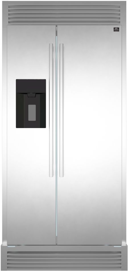 FORNO® Salerno 36 in. 20.0 Cu. Ft. Stainless Steel Freestanding Side-by-Side Refrigerator