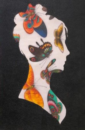 StyleCraft Butterfly Cameo I Wall Art-1