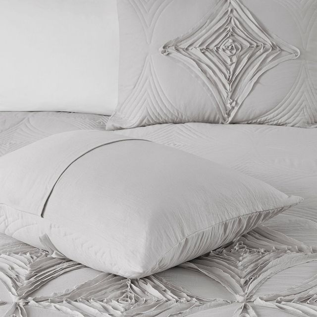 Olliix by Madison Park Colette 4 Piece Grey King/California King Comforter Set-3