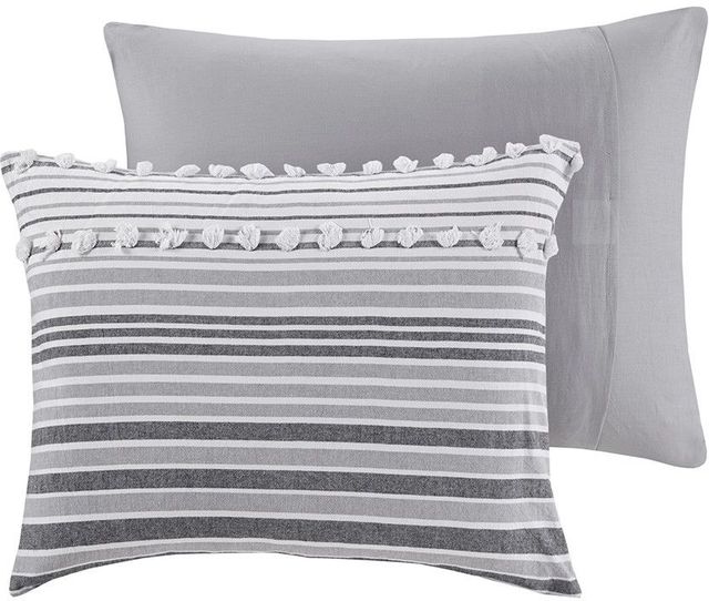 Olliix by Urban Habitat Grey Twin/Twin XL Calum Cotton Jacquard Duvet Cover Set-2
