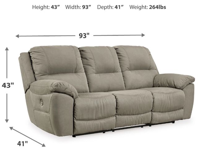 Signature Design by Ashley® Next-Gen Gaucho Putty Manual Reclining Sofa-3