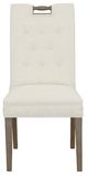 Fairfield® Customizable Entree Dining Pull Tall Tufted Back Dining Chair with Mica Legs-1