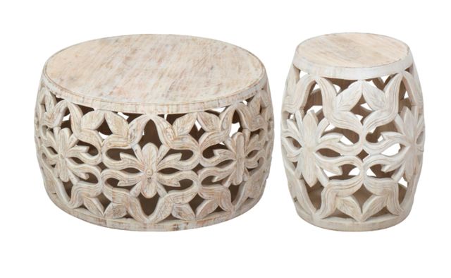 Jaipur Furniture Rimsa White Wash Side Table-1