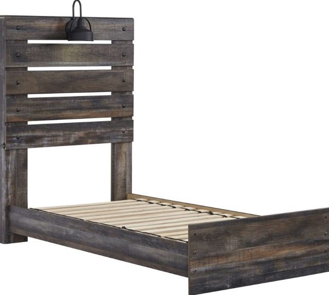 Signature Design by Ashley® Drystan 5-Piece Brown Twin Panel Bed Set-1