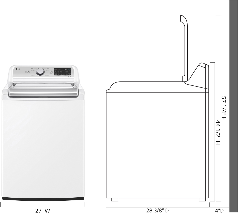 Lg 5.5 washer and dryer hotsell