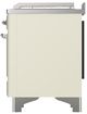 Ilve® Majestic III 48" Antiqued White Pro Style Dual Fuel Liquid Propane Range with Triple Glass Door and Chrome Trim-4