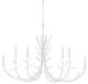 Currey & Company Gesso White Twiggy Oval Chandelier-1