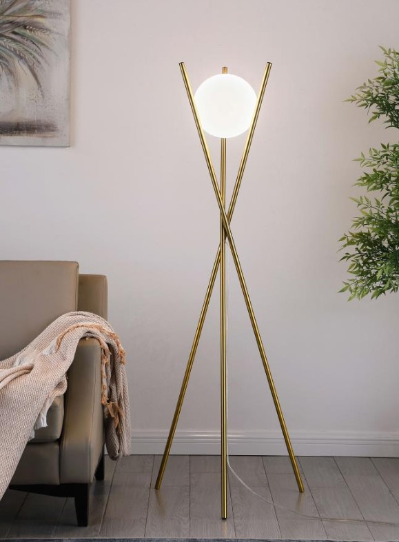 Coaster Yamileth Gold Floor Lamp Odessa Furniture Odessa NE