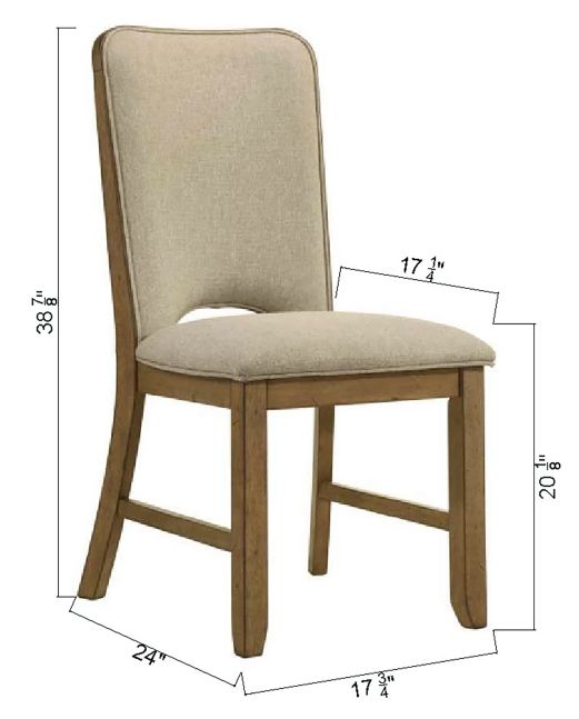 Crown Mark Cockrell Brown Dining Side Chair-2