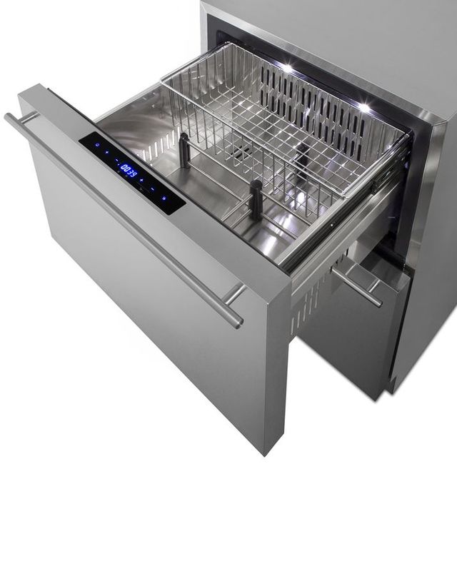 Summit® 3.9 Cu. Ft. Stainless Steel Refrigerator Drawers-2