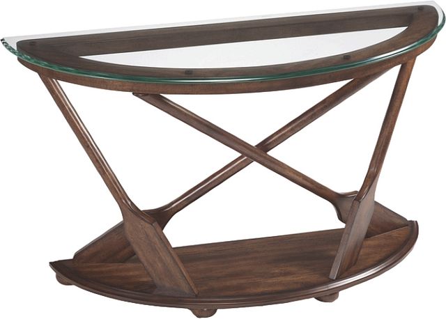 Magnussen Home® Beaufort Glass/Dark Oak Demi Sofa Table-0