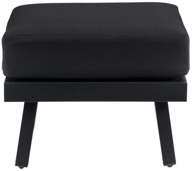 Linon Alora Black Aluminum/Fabric Outdoor Ottoman-2