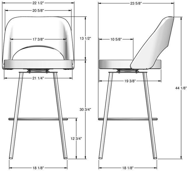 Amisco Customizable Scarlett Swivel Bar Stool-2