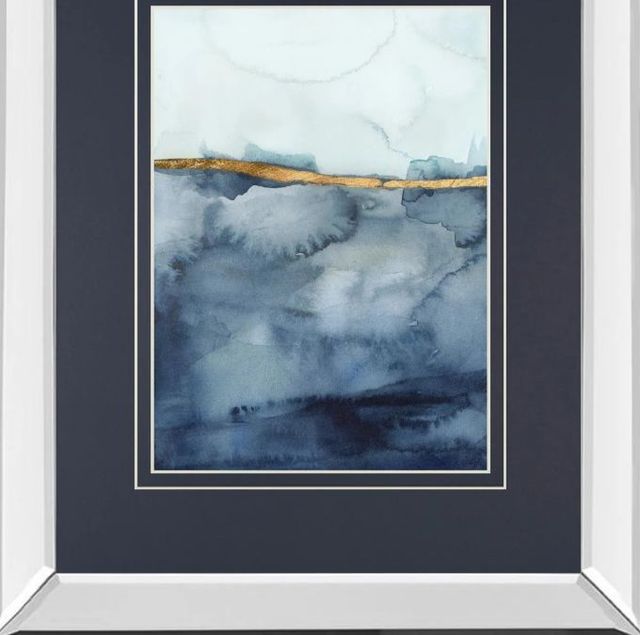 Classy Art Coastal Horizon I by Victoria Borges Mirror Framed Wall Art-1