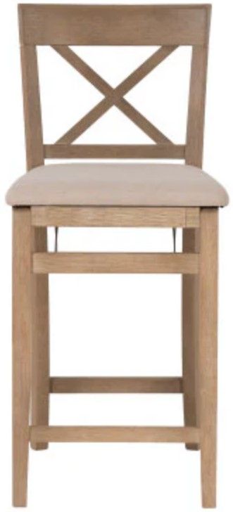 Linon Triena Brown X-Back Counter Stool-3