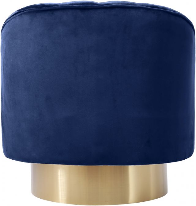 Meridian Furniture Farrah Navy/Gold Velvet Swivel Chair-1