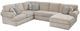 England Furniture 3-Piece Knossos Bronze Right-Arm Facing Sectional and Chaise-1