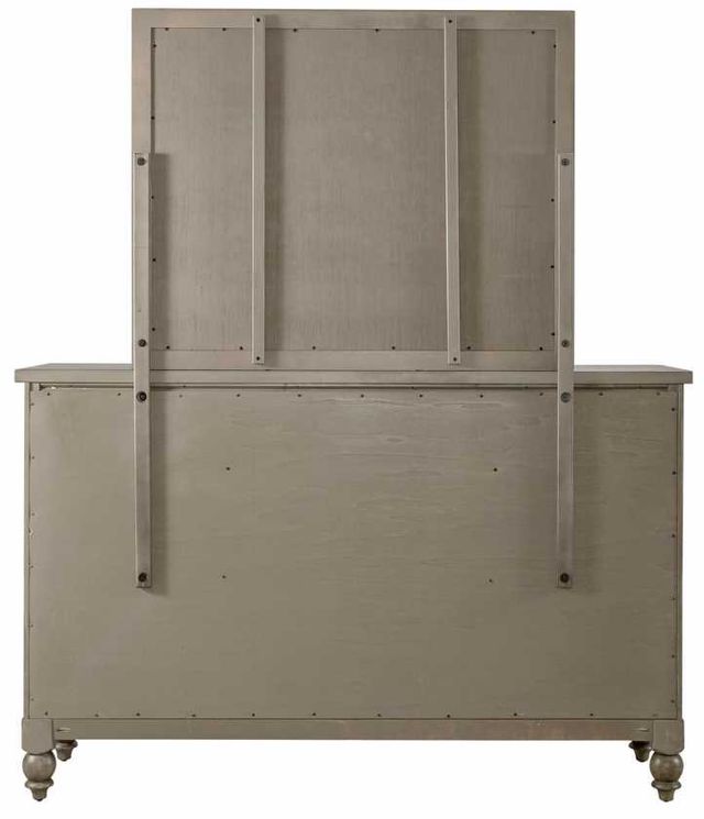 Liberty Furniture Americana Farmhouse Dusty Taupe Dresser and Mirror Set-4