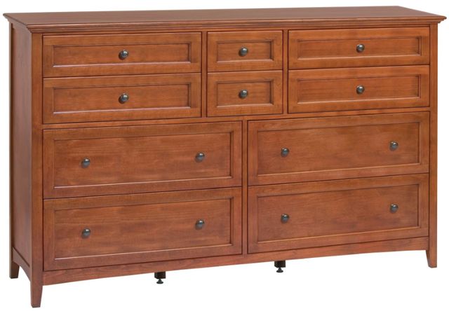 Whittier Wood® Furniture McKenzie Glazed Antique Cherry Master Dresser-0
