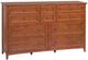 Whittier Wood® Furniture McKenzie Glazed Antique Cherry Master Dresser-0