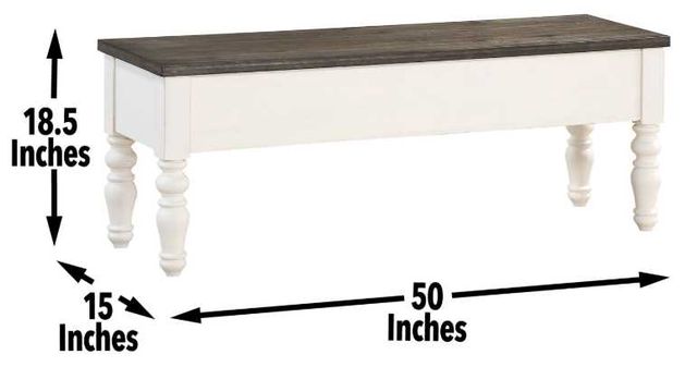 Steve Silver Co. Joanna Ivory/Mocha Storage Bench-1