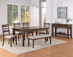Ora 6-Piece Dining Set (Table & 4 Side Chairs and Bench)