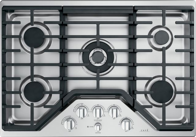 Café™ 30" Brushed Stainless Steel Gas Cooktop-2