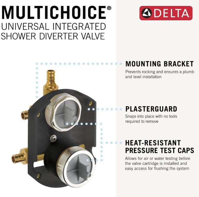 Delta MultiChoice® Universal with Integrated Diverter Rough Crimp PEX-1