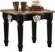 ACME Furniture Ernestine Brown Top End Table with Black Base-0