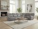 Kate Preston Home 6pc Grey Power Headrest, Lumbar Reclining Sectional with Zero Gravity and Massage-1