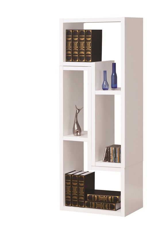 Coaster® Velma White Convertible TV Console And Bookcase-3