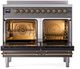 Ilve® Nostalgie II Series 40" Graphite Matte Pro Style Induction Range-1