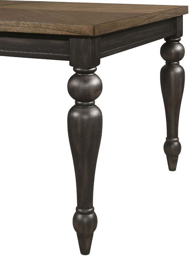 Crown Mark Hilara Brown Dining Table with Dark Brown Base-4
