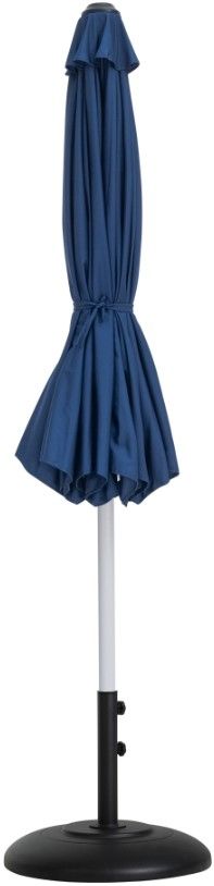 Meridian Furniture Fiji Matte Black/Matte White/Navy Aluminum Outdoor Patio Umbrella and Base-2