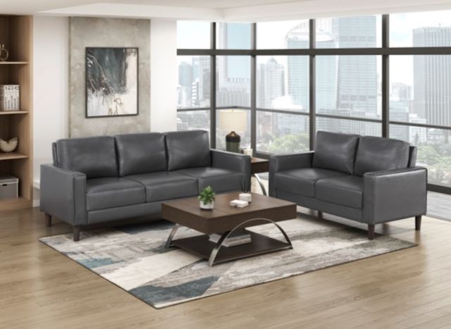Homelegance® Malcolm Dark Gray Loveseat-1
