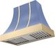 AGA Cascade 36" Carnaby Blue Wall Mounted Range Hood  with Polished Brass Trim-0