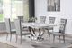 Coaster® Kerwin 7-Piece Chrome/Gray Rectangular Dining Table Set -3