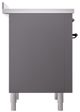 Ilve® Nostalgie II Noblesse 36'' Graphite Matte Pro Style Induction Range with Burnished Trim-2