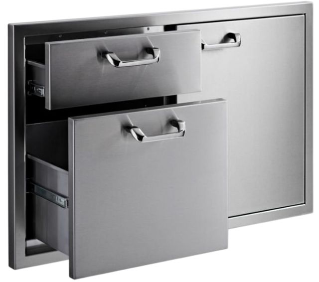 LYNX® Professional Classic 36" Stainless Steel Door Drawer Combination-2