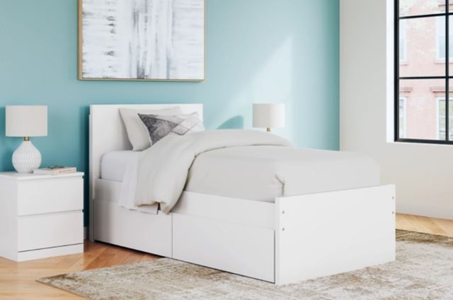 Signature Design by Ashley® Onita White Twin Panel Storage Bed-3