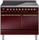 Ilve® Nostalgie II Series 40" Burgundy Pro Style Induction Range-0