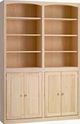 Archbold Furniture Customizable Pine 48" x 72" Bookcase with Doors-0