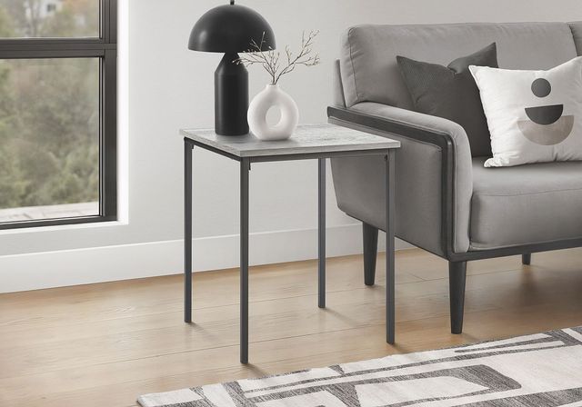Monarch Specialties Inc. Black/Grey 22" Accent Table-2
