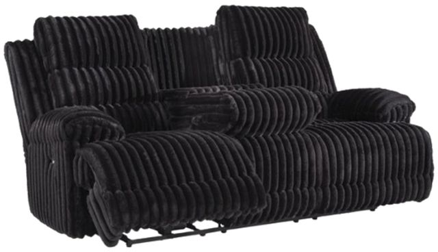 Signature Design by Ashley® Technique Onyx Power Reclining Sofa with Drop Down Table-0